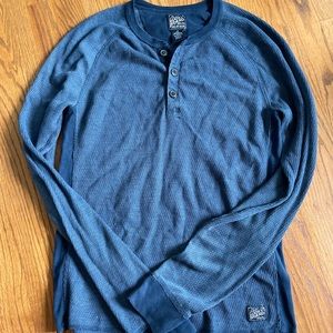 Vintage Lucky Brand Navy Henley Size S